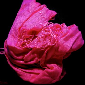 Pink Kashmir scarf with fringe